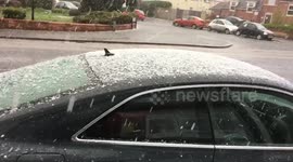 Snow in May 2016. Bournemouth UK
