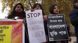 Protest against the killings of minorities in Bangladesh,London,UK
