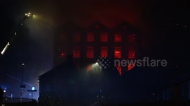 Newsflare Edit - Major fire at mill in Huddersfield