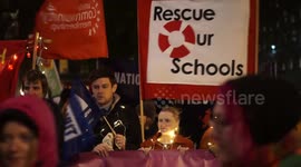 Protest against education cuts in London, UK