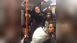 London Underground passengers perform Mannequin Challenge on carriage