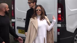 US actress Eva Longoria leaving London TV studios