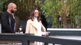 US actress Eva Longoria leaving London TV studios
