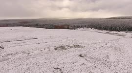 Drone Footage Of Winter Snow On Coleraine Mountain