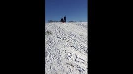 Fail - Boy Solo Sledding for the First Time