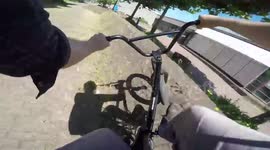 POV - BMX Obstacle Riding Street - Point of View