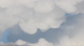 Cold air prompts 'mammatus clouds' in Northern Ireland