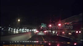 Fire Truck Responding on the Interstate