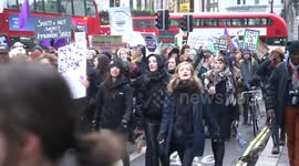 Sisters take action blockade Waterloo bridge in London,UK