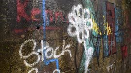 graffiti covers WWII bunkers