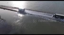 Mersea Island Strood on highest tide of the year
