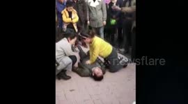 Seven-month pregnant nurse gives CPR to collapsed man