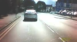 Car pulls out without looking (near miss)