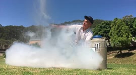 The most badass Diet Coke and liquid nitrogen ever. (Hint: It's all about Newton's third law of motion)