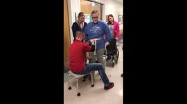 Walking for the first time without the lift