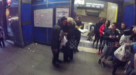 Ex 'EastEnders' actress Michelle Collins meets homeless man