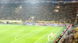 incredible atmosphere at goal Borussia Dortmund - Legia Warshau