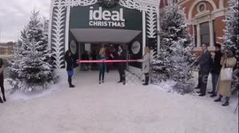 Katie Piper opens the ideal home show at Christmas