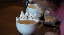 The First 3D Latte Art in the WORLD