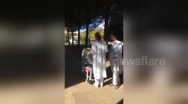Newsflare Edit - Girl takes her first steps after being in a three month coma