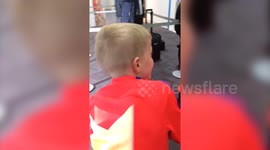 Two boys go crazy over meeting Lionel Messi