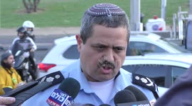 Roni Alsheikh (or Roni Alsheich), Chief of Israeli Police speaks to the press during fires in Haifa, Israel