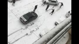 Car crash - Snow at Tehran - 23 November 2016