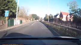Highway maintenance van dangerous brake check.