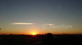 Beautiful winter sunset