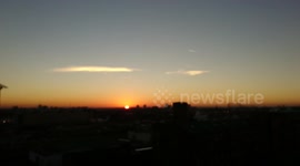 Beautiful winter sunset 2 minutes later