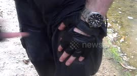 Paititi Expedition: River wading injury (close up)