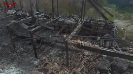 Update: Historic Glen O Dee Hospital Fire. Close-up Drone Footage