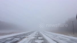 Seriously tricky winter driving conditions in Canada