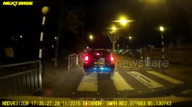 Audi A3 dangerous overtake on Zebra crossing.