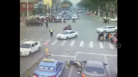 Out-of-control motor scooter hits elderly man, causing severe injuries