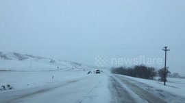 Motorists Struggle During Snowstorm