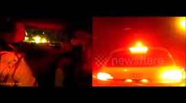 Car ploughs into the back of another vehicle