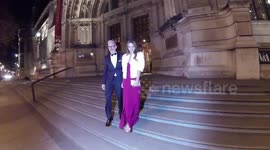 Elizabeth Hurley departs the Women's Letters event at the V and A Museum