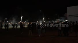 Police release tear gas against student protesters in Brasilia
