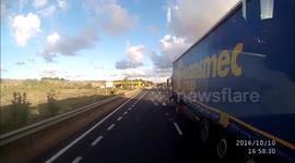 Daft driver with a deathwish. Nearly a nasty crash.