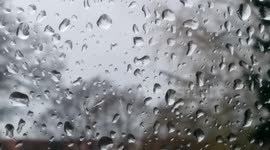 Emirates Airbus A380 through rain