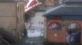 Newcastle River Tyne bursts Banks - Dec 5th 2013