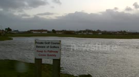 Prestatyn - Rhyl 5.12.2013 - golf course floods