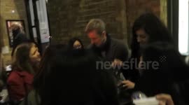 Tom Hiddleston and Doctor Who Actor Peter Capaldi depart the Donmar Warehouse