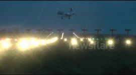 Heart Stopping Crosswind Landing During Storm - Bristol Airport - BMI Regional