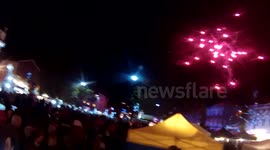 Christmas Lights Switch On and Fireworks in Devizes, Wiltshire