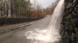 A591 Flooding at Thirlmere in Cumbria