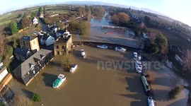 2013 Christmas Floods - Kent, UK (Aerial Footage)
