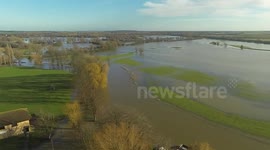 Christmas Day Floods 2013 Gt Ouse River, Hartford, Huntingdon,