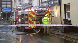 20th December 2013 - Fire Brigade Pumping Out A Pub